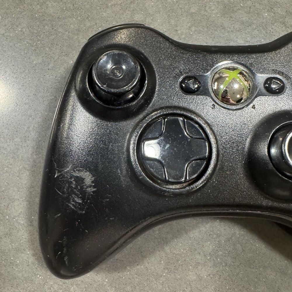 Microsoft Xbox 360 Wireless Controller Genuine OEM Black Free Shipping - Picture 7 of 12